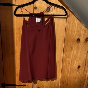 Express burgundy Strappy Tank Top